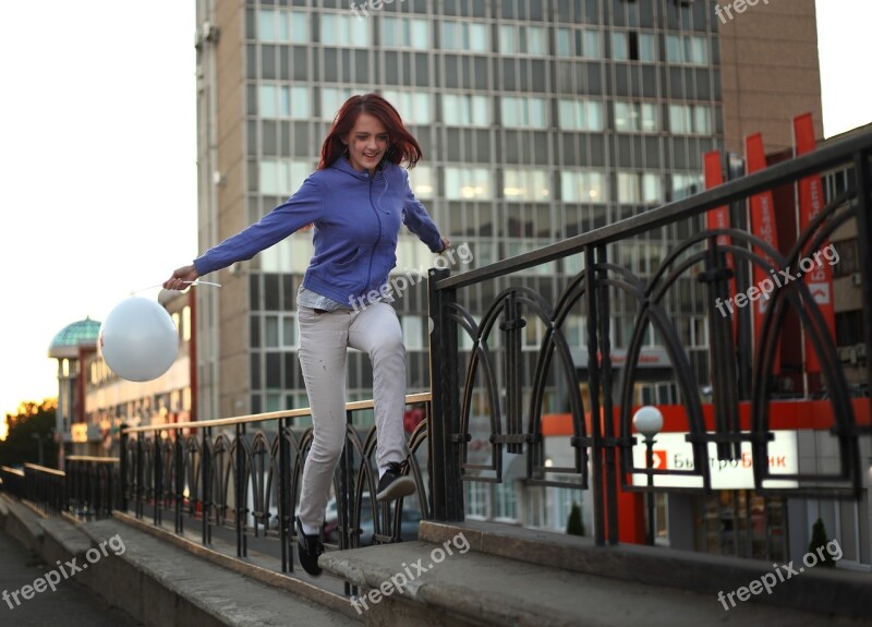 Joy A Walk Through The City Jump Mood Girl