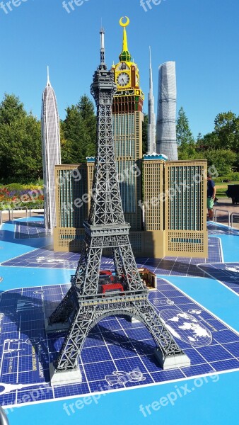 Eiffel Tower Legoland Paris Amusement Park Miniatures