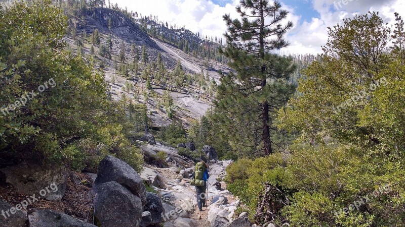 Yosemite Backpacking Hiking California Free Photos