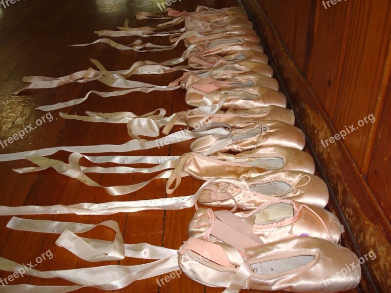 Pointe Shoes Studio Barre Ballet Wood