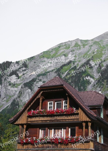 Swiss Farmhouse Mountains Chalet Switzerland Land