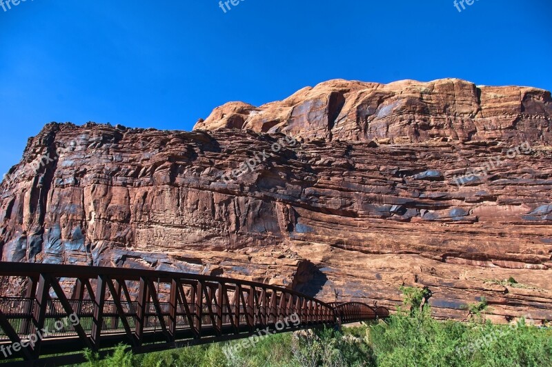 Colorado Riverway Footbridge Colorado River Bridge Utah