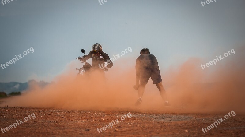 Taken Color Dust Vehicle Moped Free Photos