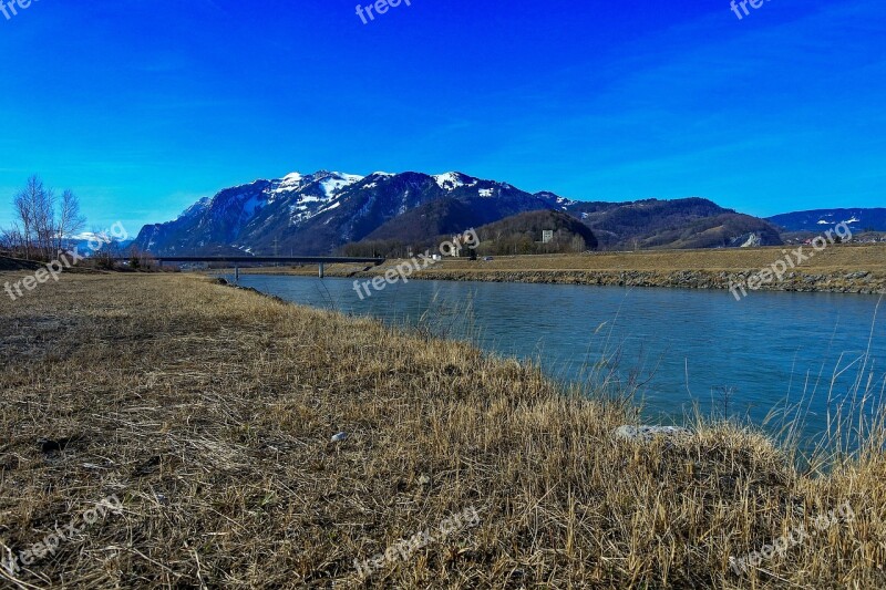 River Rhine Water Landscape Rhine River