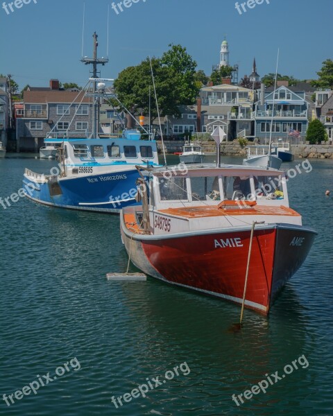 Boats Lobster Boat Lobster Harbor Rockport