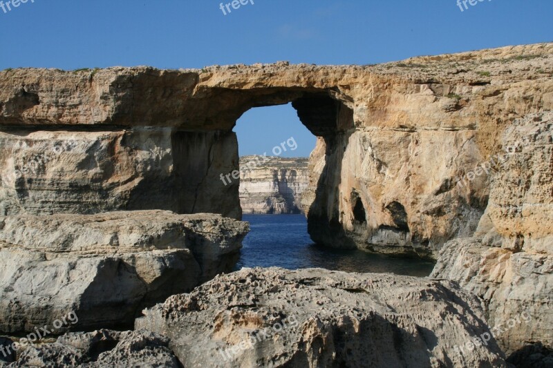 Malta Azur Window Island Sea Gap