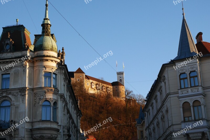 Slovenia Ljubljana Castle Architecture City