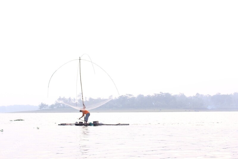 Indonesian Fishermen Nature Lake Free Photos