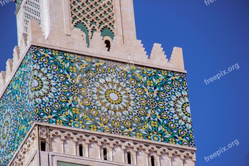 Arabesque Mosque Casablanca Morocco Free Photos