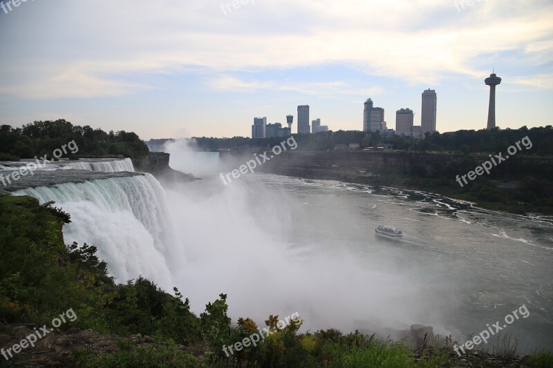 Waterfall Water Niagara Nature Landscape