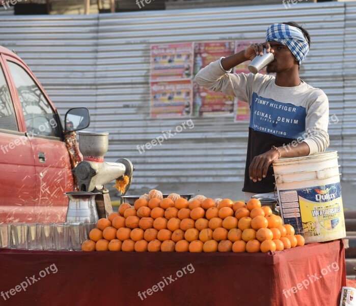 Fruit Vendor Juice Market Food