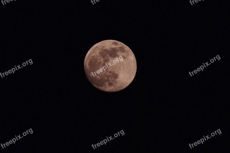 Full Moon Night Luna Night Sky Free Photos