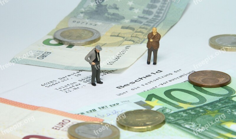 Tax Office Tax Assessment Miniature Figures Money Euro