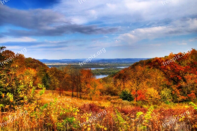 Sky Leaves Nature Autumn Landscape