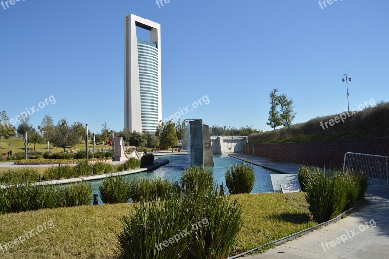 Monterrey Santa Lucia Park Building Tower Administrative Nuevo Leon