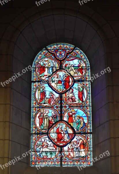 Stained Glass Stained Glass Windows Colored Glass Bright Colors Stained Glass Church Of Saint-dened Amboise