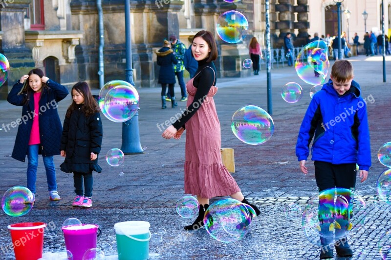 Happy Young Soap Bubbles Tourism Free Photos