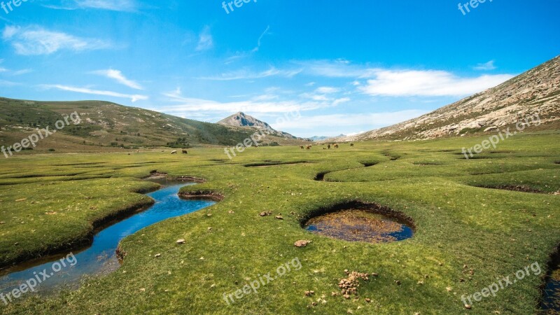 Corsica Nature Travel Landscape Panorama