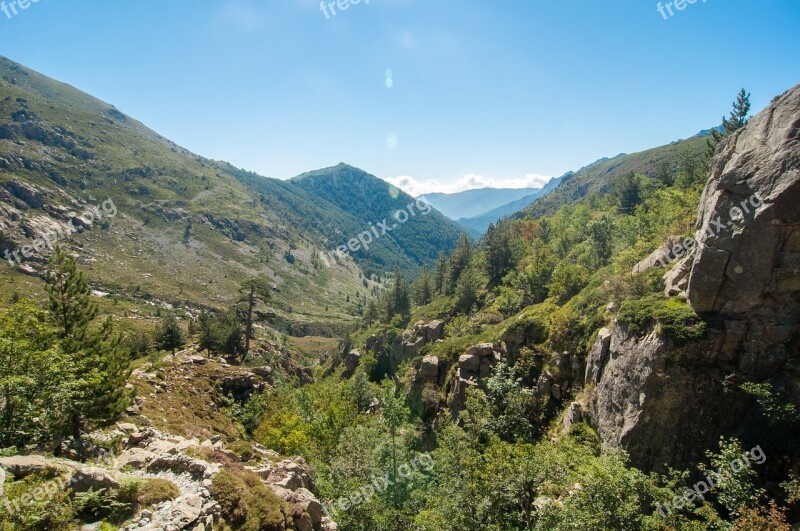 Corsica Nature Travel Landscape Panorama