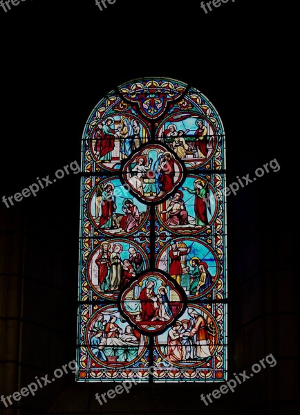 Stained Glass Stained Glass Windows Church Church Of Saint Denis Religion