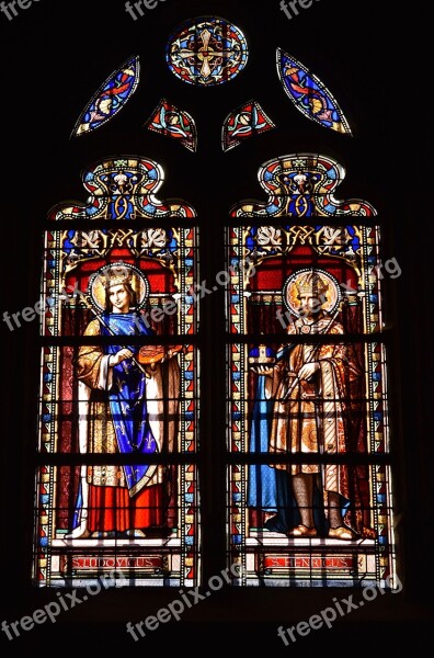 Stained Glass Stained Glass Windows Church Church Of Saint Denis Religion