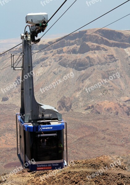 Cableway Cabin Transport Tenerife Teide