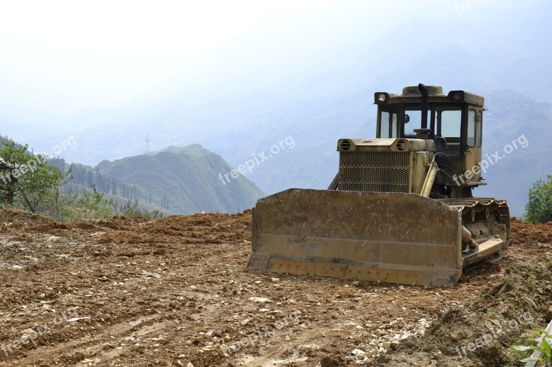 Bulldozer Clearing Agriculture Monoculture Free Photos