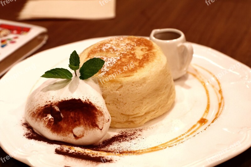 Pancake Bread Cream Fluffy Eat