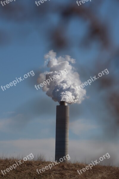 Pollution Air Pollution Smoke Smokestack Power Plant