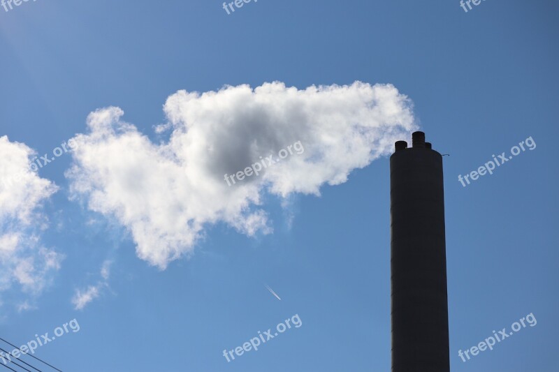 Pollution Air Pollution Smoke Smokestack Power Plant