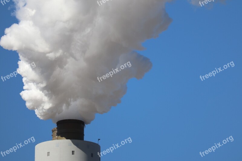 Pollution Air Pollution Smoke Smokestack Power Plant