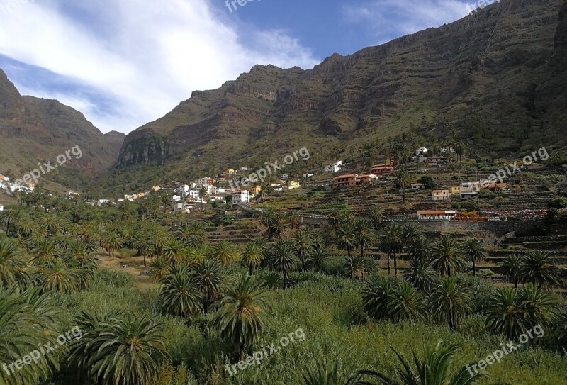 La Gomera Valle Gran Rey Canary Islands Rocks The Valley Of The