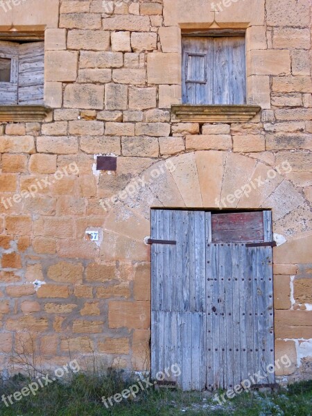 House Old Carved Stone Abandoned Crafts