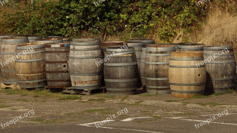 Wine Barrels Wooden Free Photos