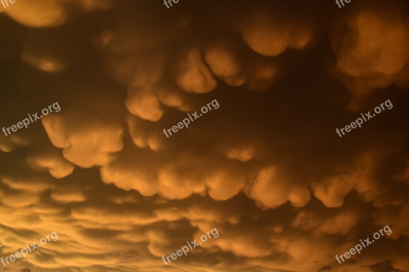 Mammatus Clouds Cumulus Mystical Spectacular Strange