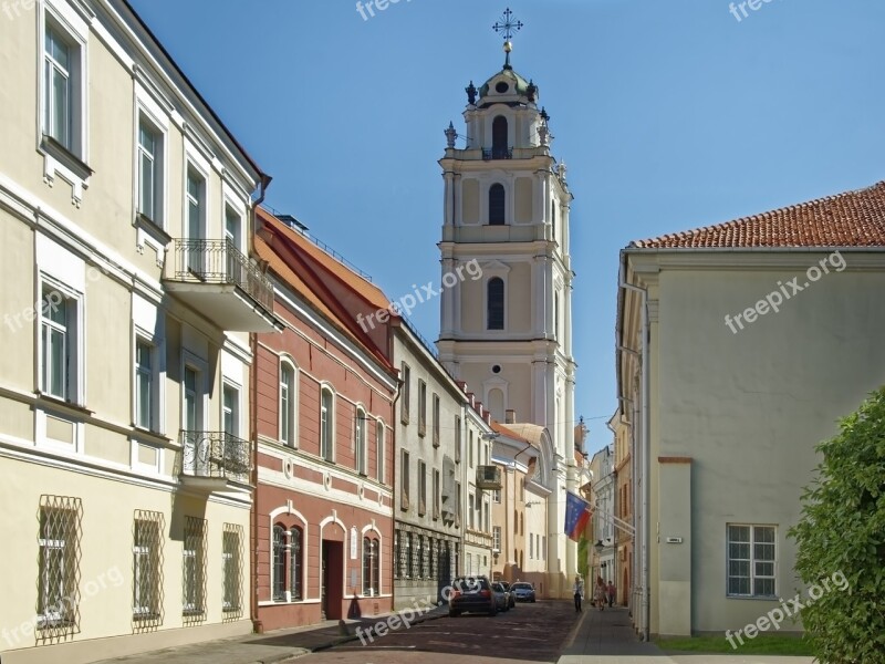 Lithuania Vilnius Historic Center Bell Tower Of St John Church Church