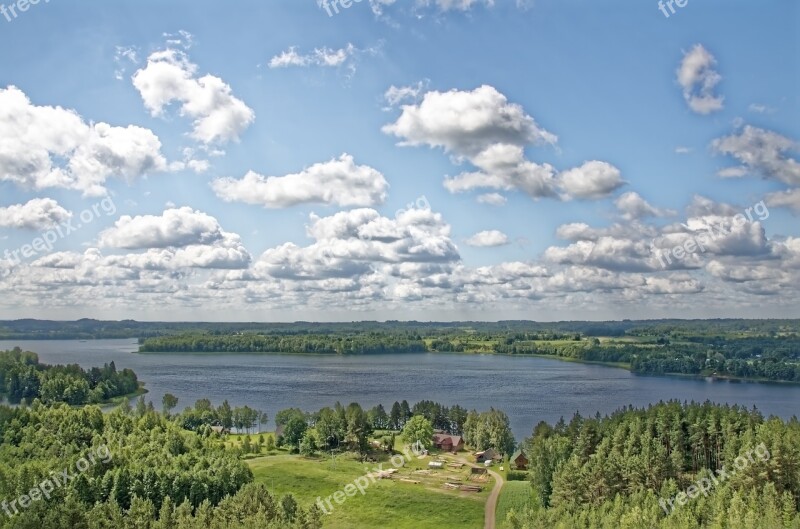 Lithuania Lake ūkojas Aukštaitija National Park Lake National Park