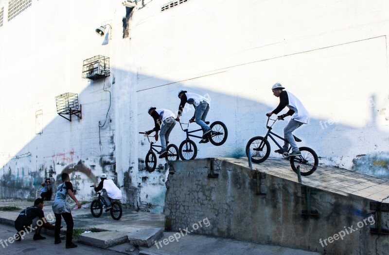 Bicycle Jumps Jump Motorcycle Person