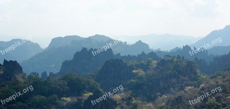 Laos Limestone Forest Stone Forest The Scenery The Mountains