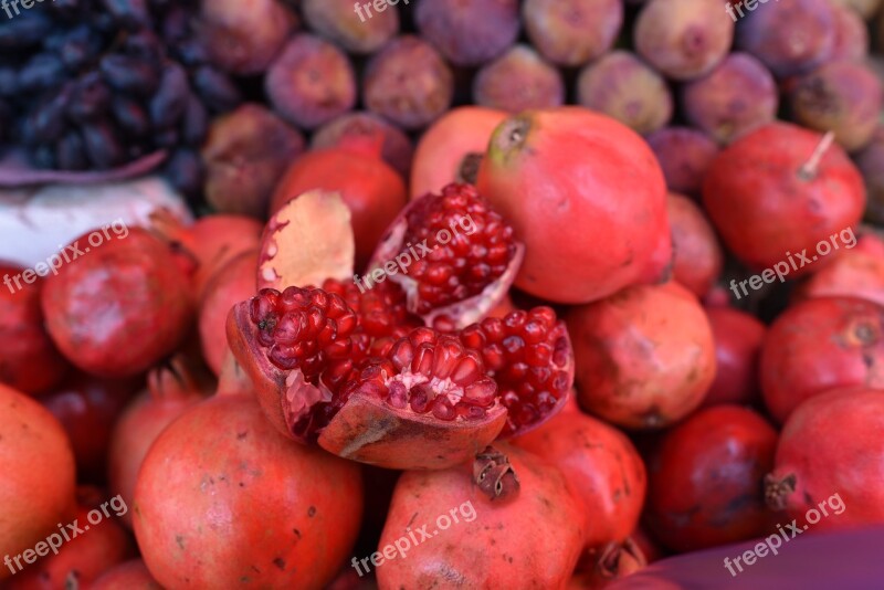 Pomegranate Fruit Red Food Pomegranates