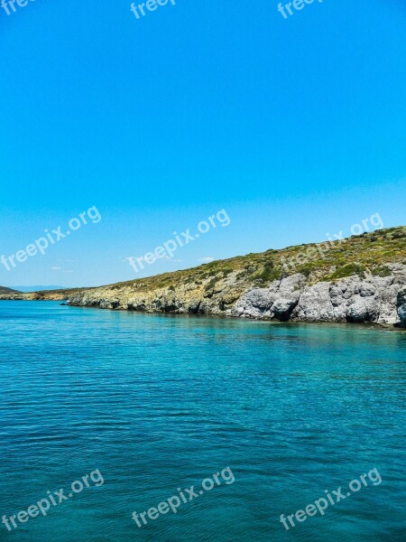 Sea Blue Travel Sky Rocks