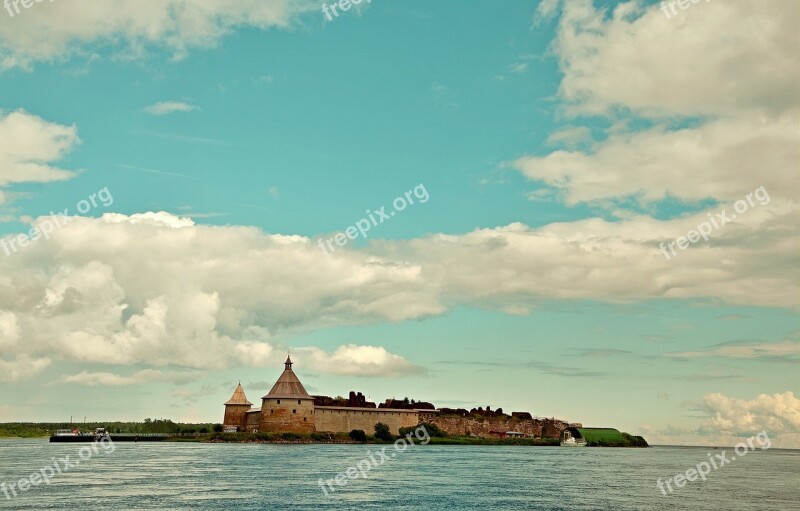 Burg Insel Island Horizonte Surf