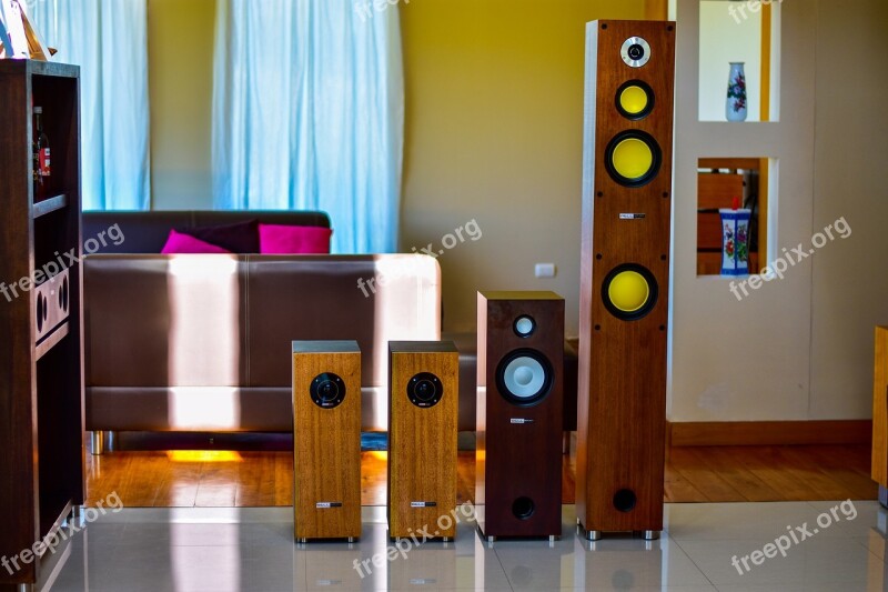 Speakers Wood Elegant Decoration Inside