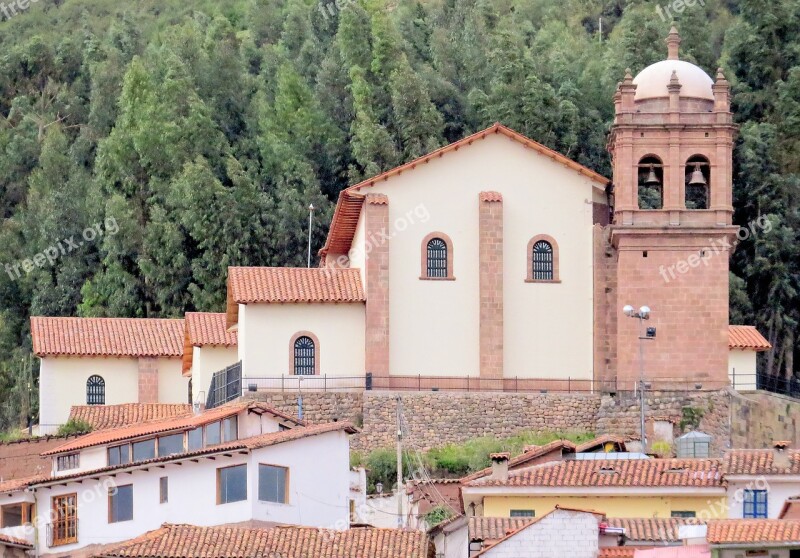 Cusco Temple San Cristobal City Peru