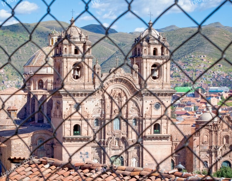 Cusco Temple Society Of Jesus Plaza De Armas Of Cusco Cathedral