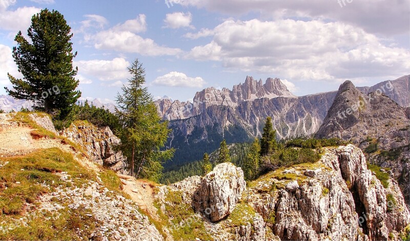 Croda Da Lago Dolomites Italy Nature Blue