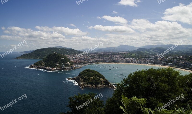 Beach Donostia Euskadi Sea Bay