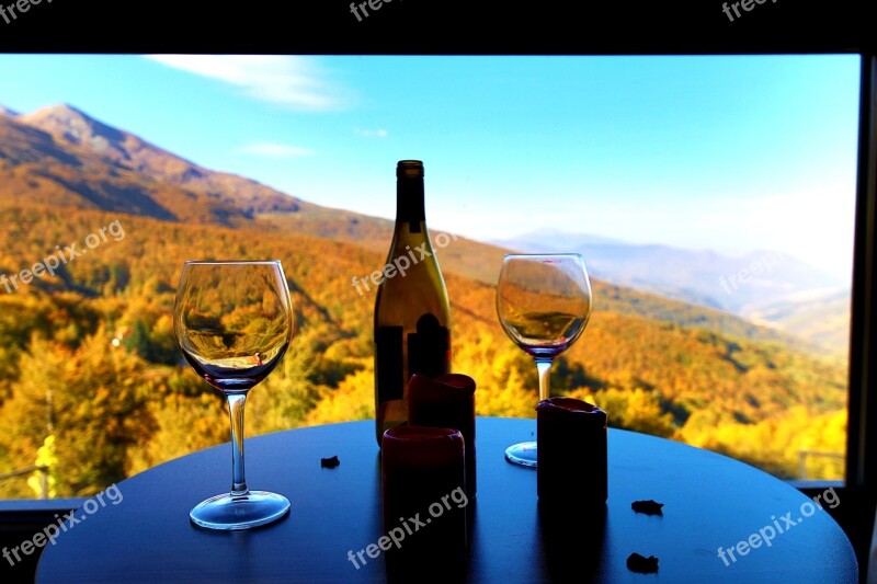 Outlook Autumn Mountains Romance Wine