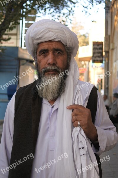 Iran Men Beard Turban Afghan