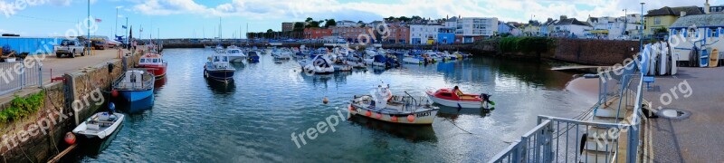 Paignton Harbor Panorama Sky Bay